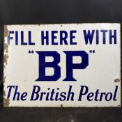 BP The British Petrol Enamel Advertising Sign