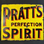 Pratt's Perfection Spirit Enamel Advertising Sign