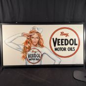 Veedol Framed Acrylic on Board Painting