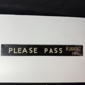 Painted Metal Automotive Running-In Sign