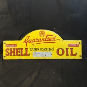 Shell Lubricating Oil Enamel Advertising Sign