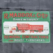 R. Maddox and Co. Ltd. Enamel Advertising Sign