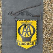 AA Garage Enamel Hanging Sign