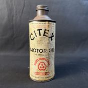 Cities Service Citex Motor Oil One Imperial Quart Tin (Original Contents inside)