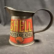 Shell Motor Oil One-Pint Lithographed Tin Pouring Measure