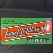 Long Life Lithanode Batteries Metal Advertising Sign
