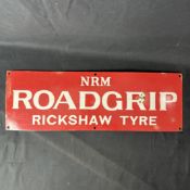 NRM Roadgrip Rickshaw Tyre Enamel Advertising Sign
