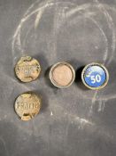 Pratt's Motor Spirit Petrol Can Caps and Seals Cast Brass