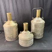 Trio of Metal Liquid Measuring Vessels