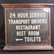 Double-Sided Illuminated Service Station Directional Sign