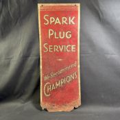 Champion Spark Plug Service Tin Advertising Sign