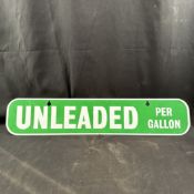 Unleaded Petrol Advertising Sign