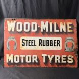 Wood-Milne Motor Tyres Enamel Advertising Sign