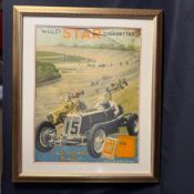 Wills's Star Cigarettes ERA at Brooklands Counter Top Advertising Poster