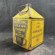 Carbonil One Gallon Lithographed Metal Motor Oil Tin