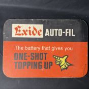 Exide Auto-Fil Cardboard Advertising Sign