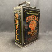 Shell Lithographed Tin Motor Oil Can