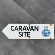 RAC Caravan Site Double-Sided Enamel Sign