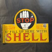 Shell Enamel Advertising Flange Sign