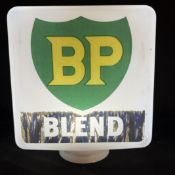 BP Blend British Petroleum Milk Glass Petrol Pump Globe