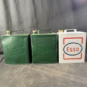 Pratt's and Esso Two-Gallon Petrol Cans