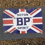 BP Motor Spirit Union Jack Enamel Advertising Sign
