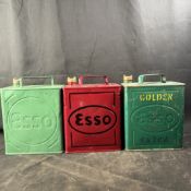Esso Petrol Cans, Metal, Mid-20th Century