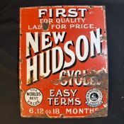 New Hudson Cycles Enamel Advertising Sign
