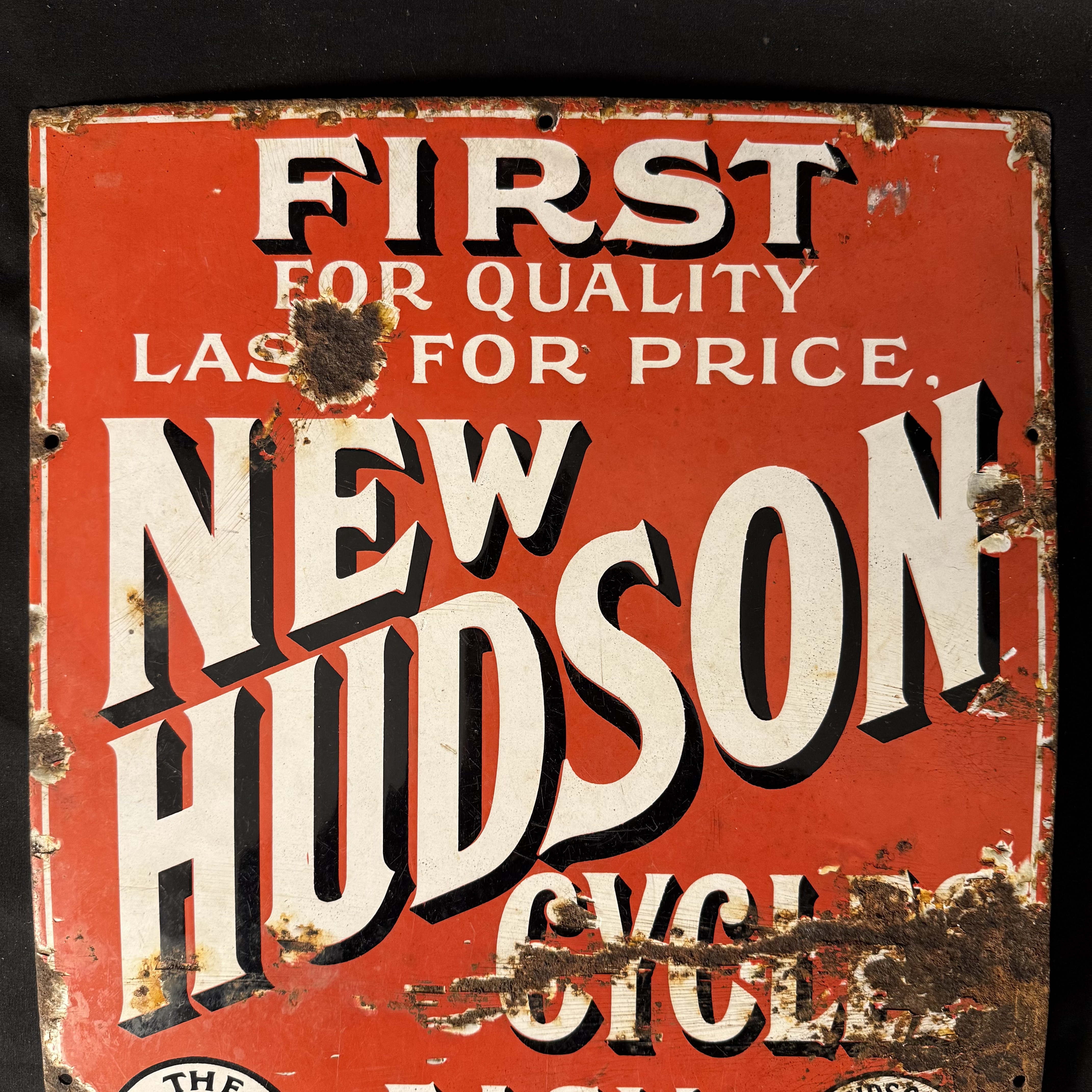New Hudson Cycles Enamel Advertising Sign - Image 2 of 6
