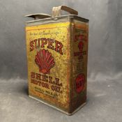 Rare Golden Shell Motor Oil Can
