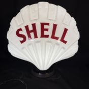 Shell Petrol Pump Globe in Milk Glass