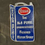 Esso No1 Motor Spirit Cast Aluminium Sign