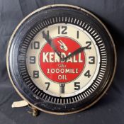 Kendall Motor Oil Neon Spinner Clock