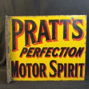 Pratt's Perfection Motor Spirit Enamel Flange Sign