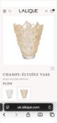 LALIQUE CHAMPS-ELYSEES VASE - GOLD LUSTER CRYSTAL