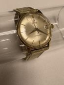 14ct GOLD OMEGA SEAMASTER AUTOMATIC WATCH WITH RARE ORIGINAL BRACELET - 80 GRAMS