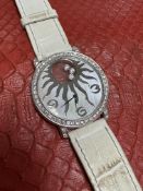 18ct WHITE GOLD DIAMOND SET CHOPARD WATCH - 77 GRAM