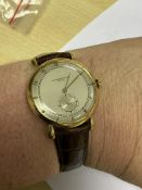 VINTAGE VACHERON CONSTANTIN MANUAL WINDING WATCH IN A 18ct GOLD CASE WITH CHAMPAGNE DIAL