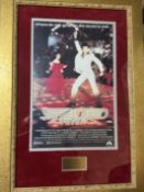 FRAMED SIGNED JOHN TRAVOLTA SATURDAY NIGHT FEVER - WALT DISNEY WORLD COA