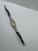 ART DECO PLATINUM DIAMOND SET WATCH 
