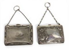Two Edwardian Art Nouveau silver purses Joseph Gloster, Birmingham, 1915 & Cooke, Green & Co Ltd, B