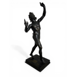 A 19th century Grand Tour bronze figure of 'The Dancing Faun of Pompeii'