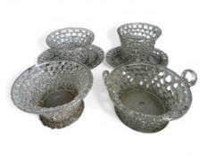 A suite of Trafurato open work glassware, Bristol, circa 1780