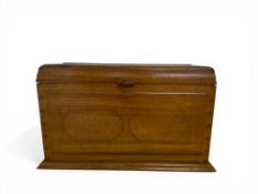 A mid 20th century Cotswold School walnut panelled stationery box