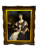 Frank Moss Bennett (British, 1874-1952), Portrait of Ellen Mary Drake (née Warner. 1875-1961)