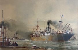 Colin Verity RMSA (British, 1924-2011) Trawlers