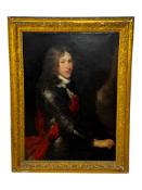 Follower of William Dobson (British,1611-1646), Portrait of a gentleman in armour