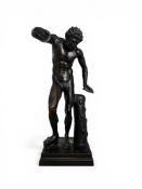 A 19th century Grand Tour bronze of The Dancing Faun with Cymbals
