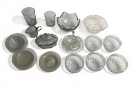 A group of 18th and 19th century glass tableware
