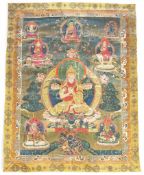 A Tibetan thangka of Tsongkhapa, Central Tibet, 18th century